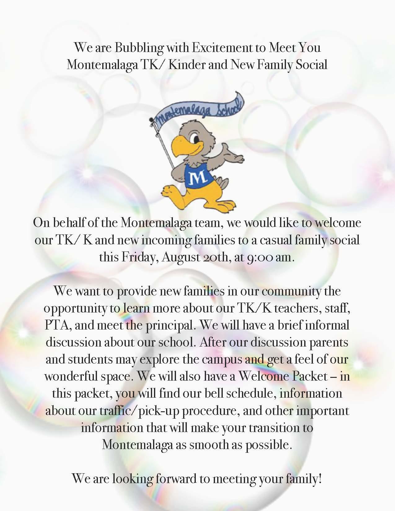 TK/Kindergarten & New Family Social